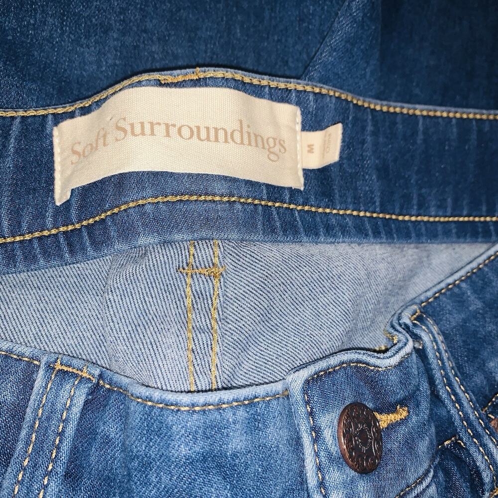 Soft Surroundings Denim Relaxed Shorts pull on Size M Stretch 2EE35 - Picture 4 of 5